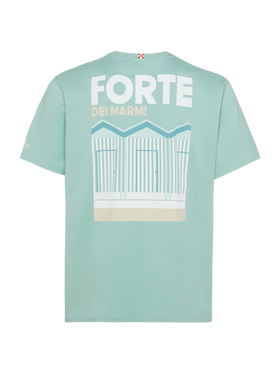 Baumwoll-T-Shirt mit Forte-Postkartendruck
