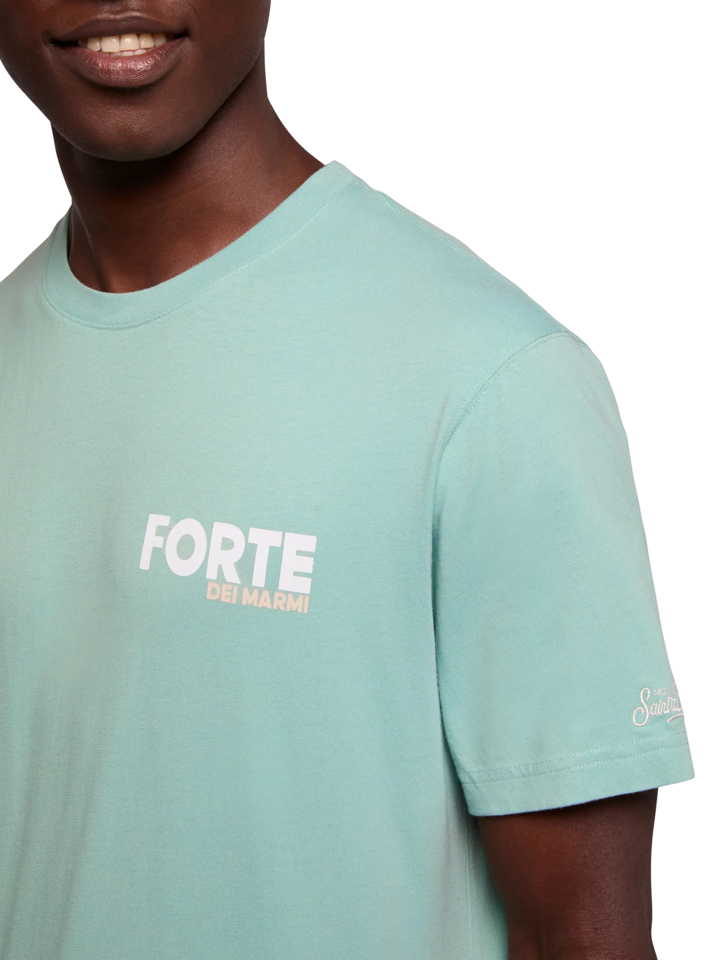 Baumwoll-T-Shirt mit Forte-Postkartendruck