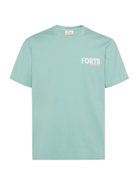 Baumwoll-T-Shirt mit Forte-Postkartendruck
