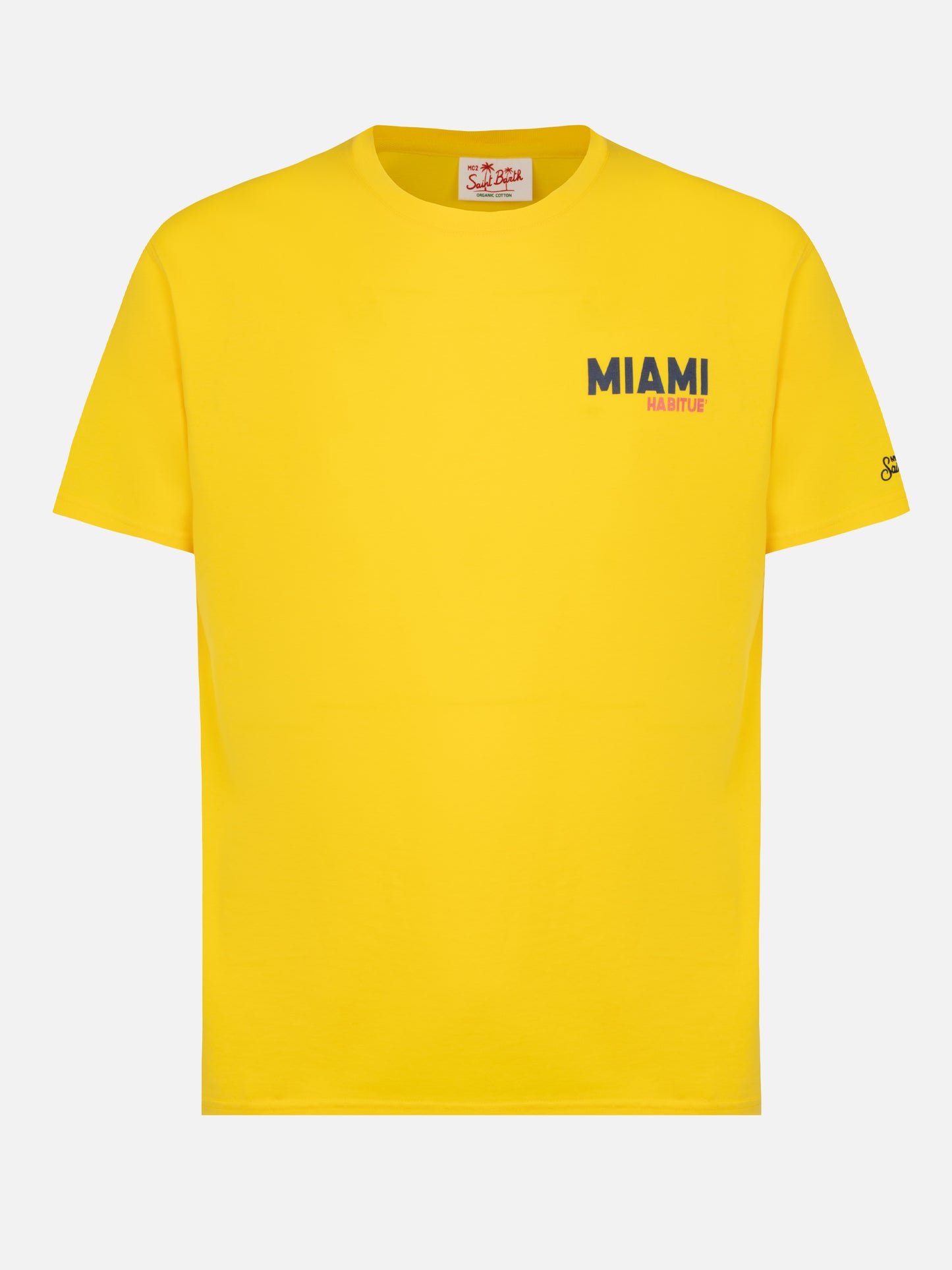 T-Shirt aus Bio-Baumwolle mit Miami-Postkarten-Print