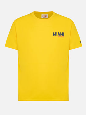 T-Shirt aus Bio-Baumwolle mit Miami-Postkarten-Print