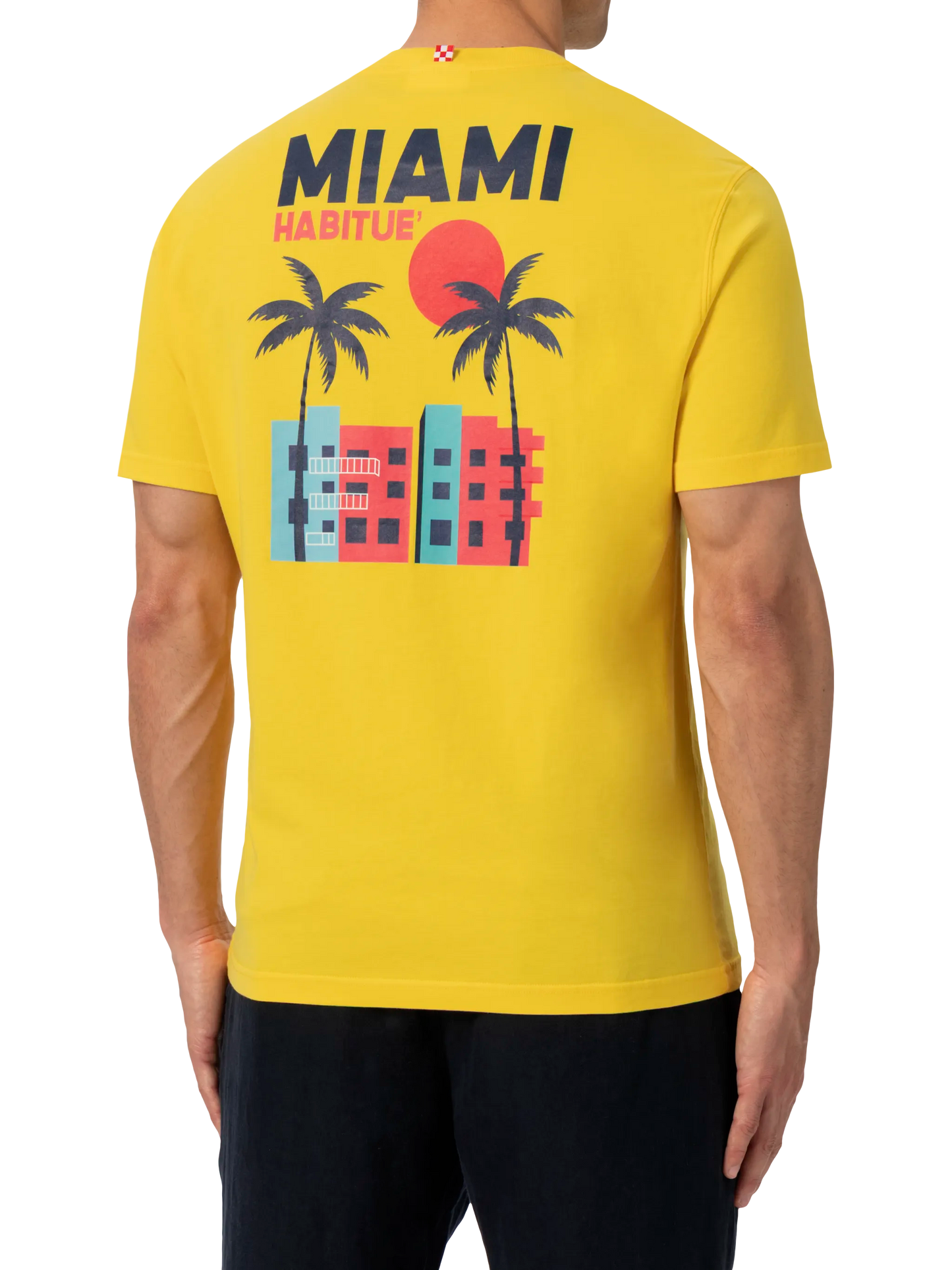T-Shirt aus Bio-Baumwolle mit Miami-Postkarten-Print
