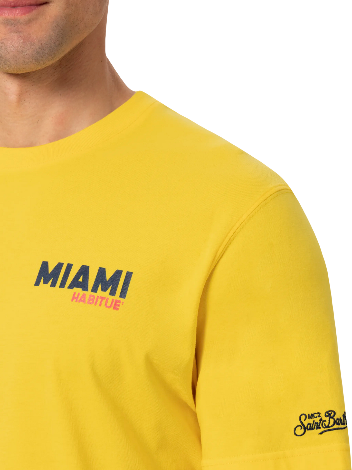 T-Shirt aus Bio-Baumwolle mit Miami-Postkarten-Print