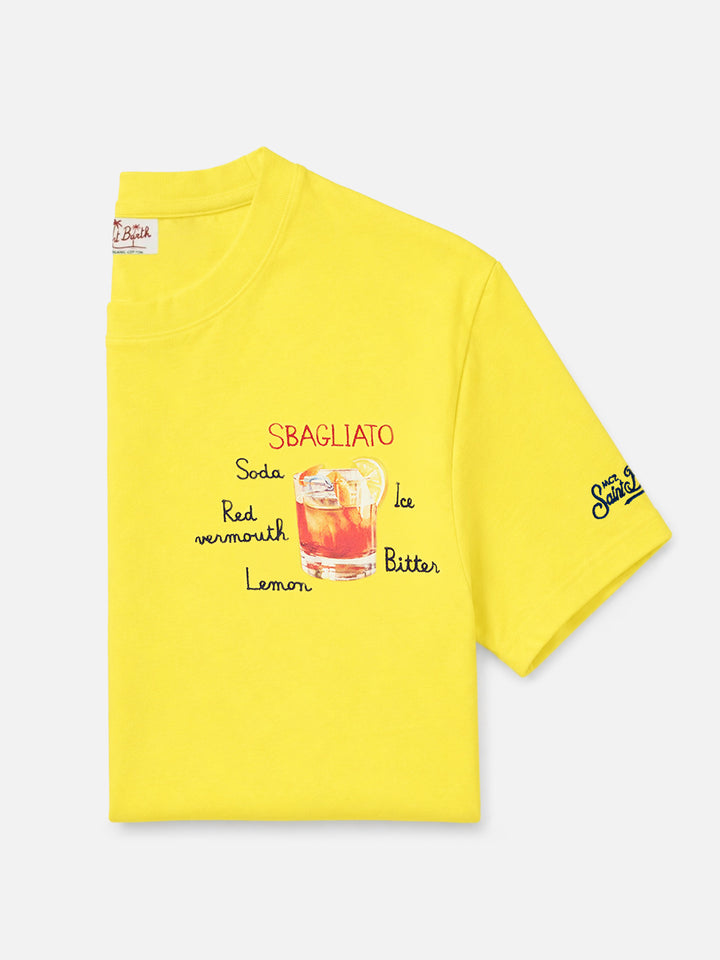 Camiseta con estampado de vaso Sbagliato 