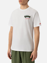 Cotton T-shirt with Latin rover embroidery