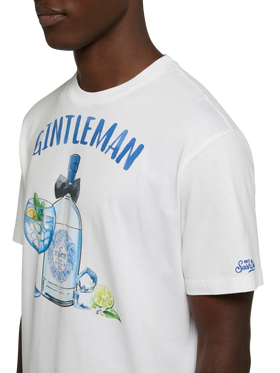 Baumwoll-T-Shirt mit Gintleman-Aufdruck