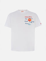 T-shirt da uomo in cotone con stampa e ricamo Aperol spritz | EDIZIONE SPECIALE APEROL