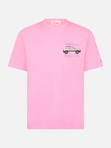 Man cotton t-shirt with Pand print and embroidery | FIAT PANDA SPECIAL EDITION