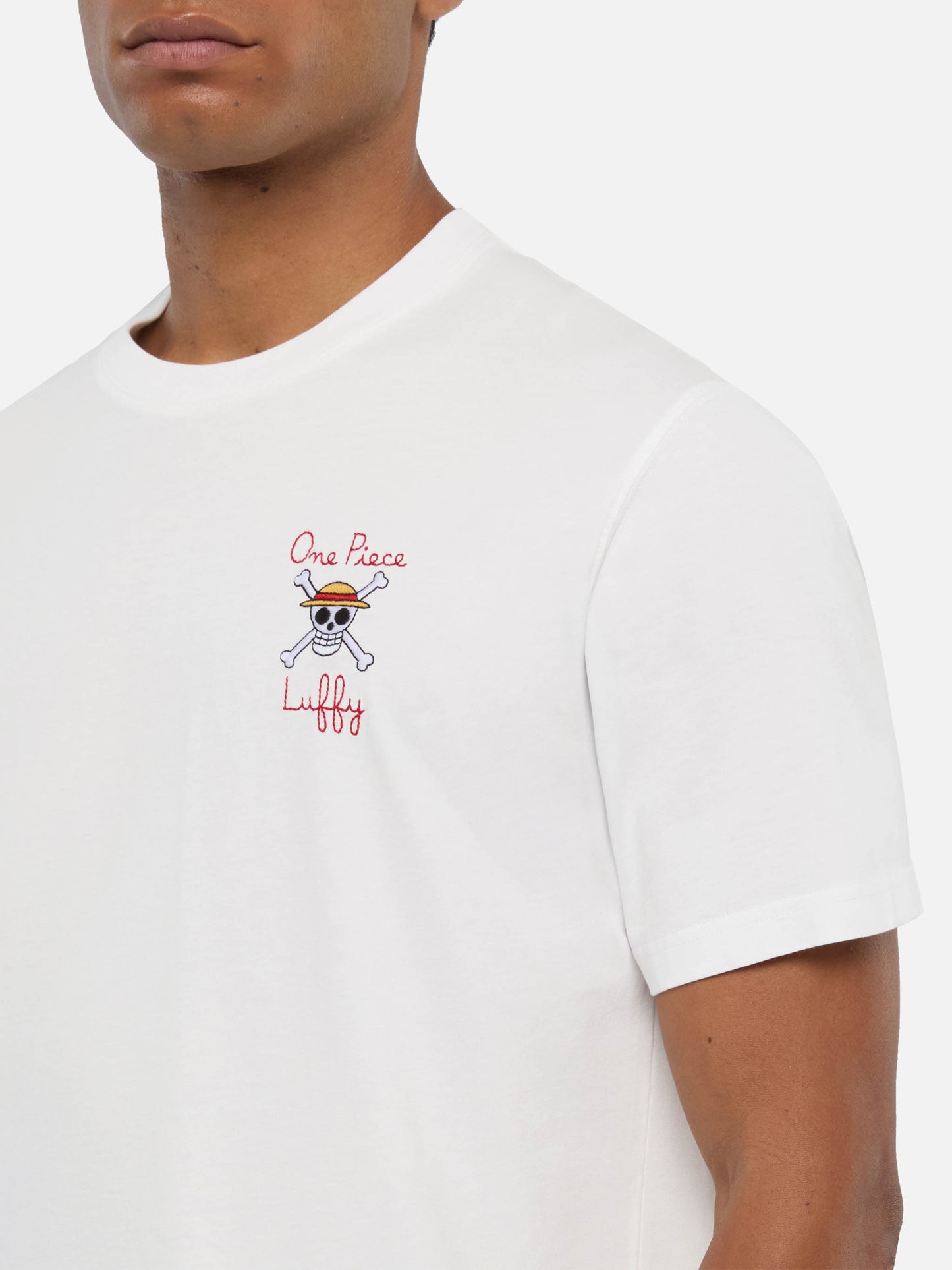 Baumwoll-T-Shirt mit One Piece in St. Barth-Stickerei | ONE PIECE SPECIAL EDITION