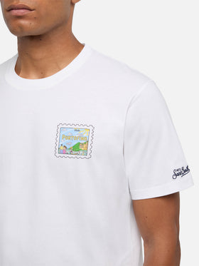 Cotton T-shirt with Portofino postcard print  |ALESSANDRO ENRIQUEZ SPECIAL EDITION
