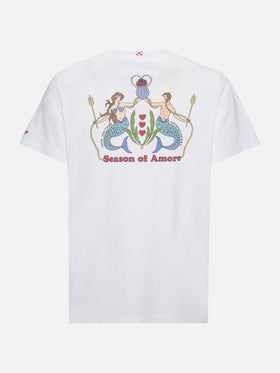 Baumwoll-T-Shirt mit „Season of Amore“-Aufdruck |ALESSANDRO ENRIQUEZ SPECIAL EDITION