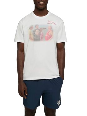Cotton T-shirt with Bischeri non si pole embroidery |SAPORE DI MARE SPECIAL EDITION