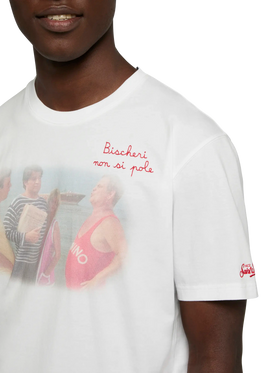 Cotton T-shirt with Bischeri non si pole embroidery |SAPORE DI MARE SPECIAL EDITION