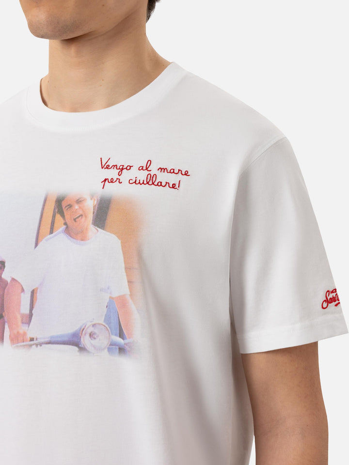 Cotton T-shirt with Vado al mare per... embroidery |SAPORE DI MARE SPECIAL EDITION - MC2 Saint Barth