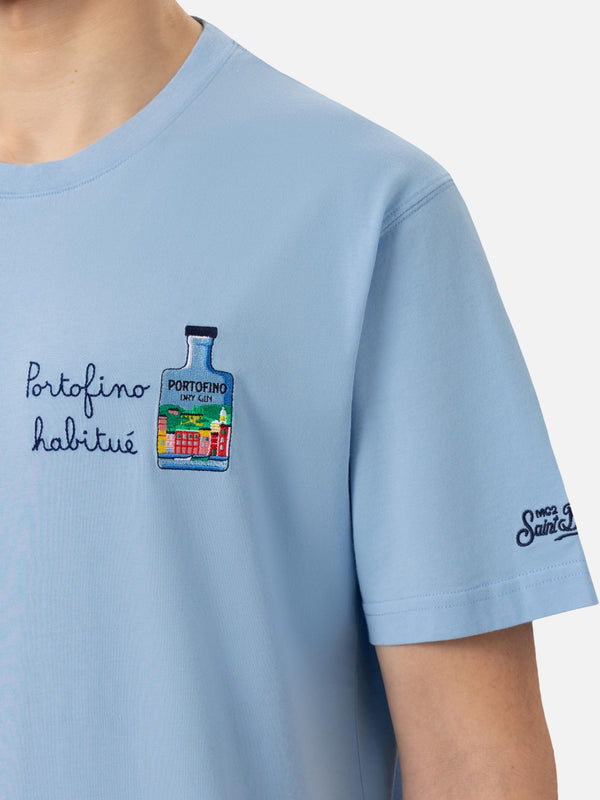 T-shirt Man in cotone con ricamo "Aperitivo a Portofino" | PORTOFINO DRY GIN SPECIAL EDITION