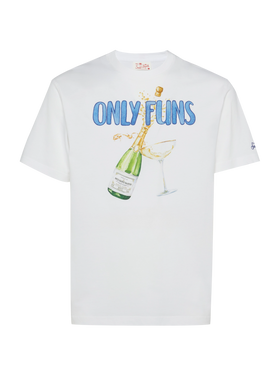 Baumwoll-T-Shirt mit „Only Funs“-Aufdruck