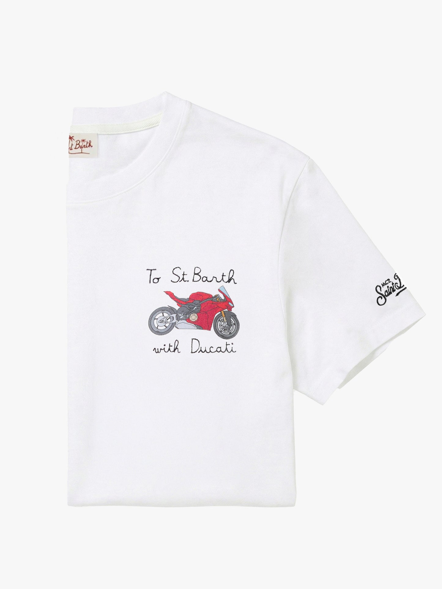 T-shirt avec broderie To St. Barth avec Ducati | Édition Spéciale 