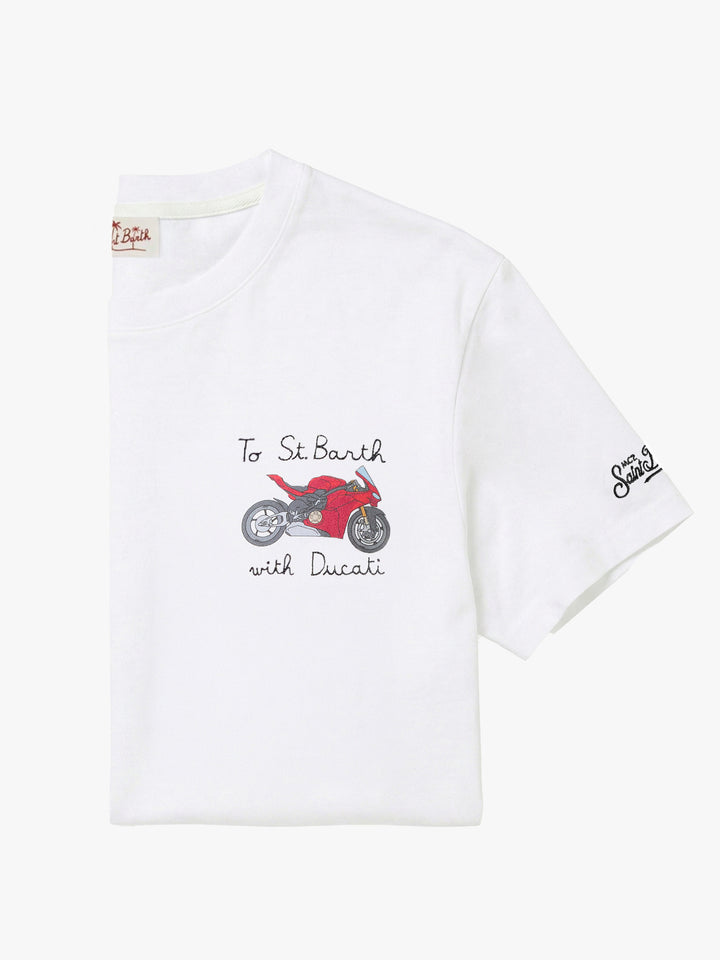 T-shirt with To St. Barth with Ducati embroidery | Special Edition