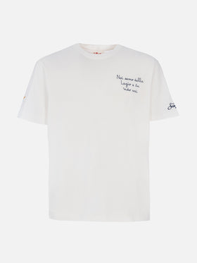 Man cotton t-shirt with Lazio embroidery | SS LAZIO SPECIAL EDITION