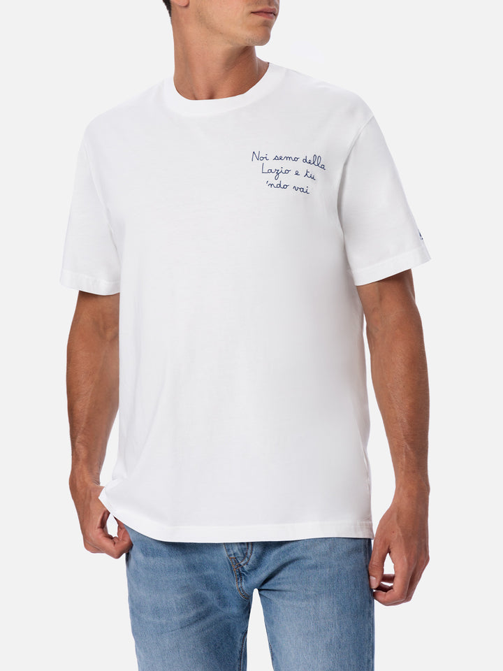 Man cotton t-shirt with Lazio embroidery | SS LAZIO SPECIAL EDITION