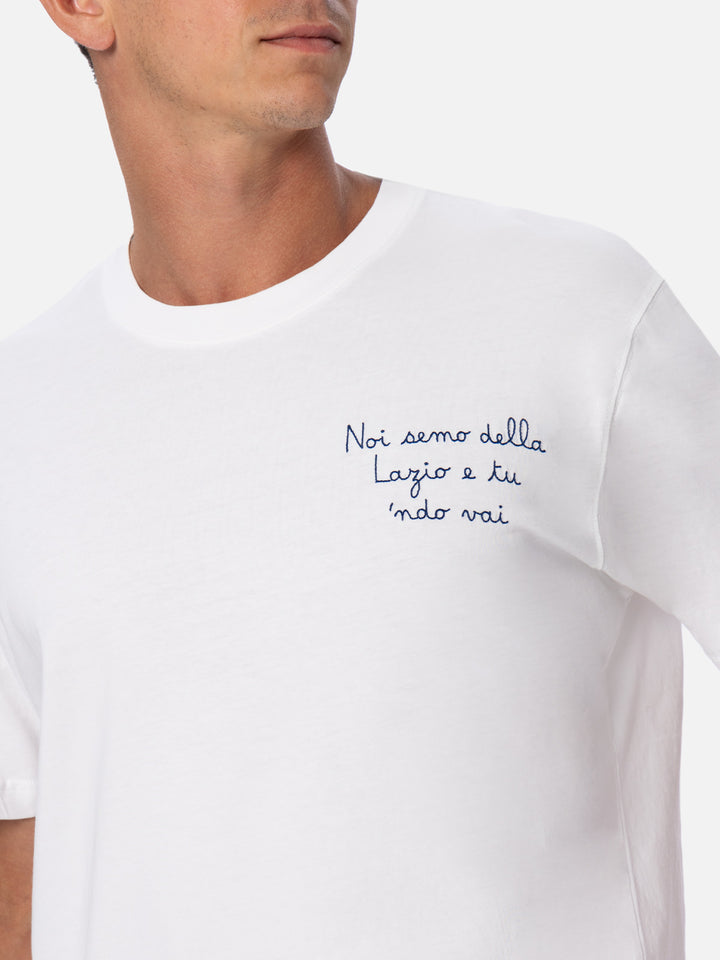 Man cotton t-shirt with Lazio embroidery | SS LAZIO SPECIAL EDITION