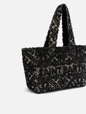 Tufting Cotton Tote Bag nera