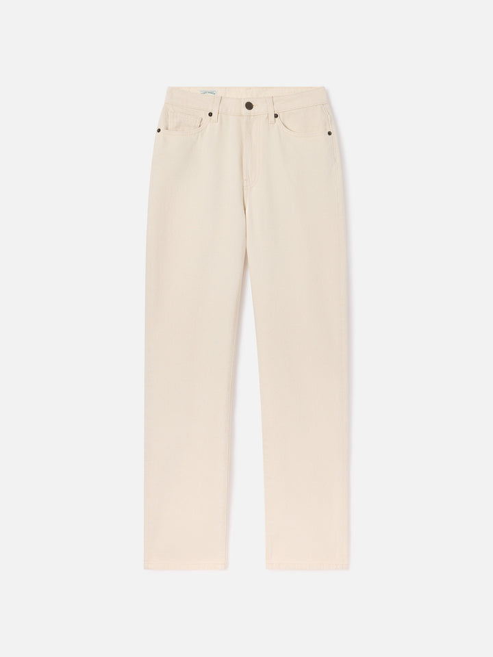 Off white June Baumwoll-Denim-Hose mit Logostickerei 