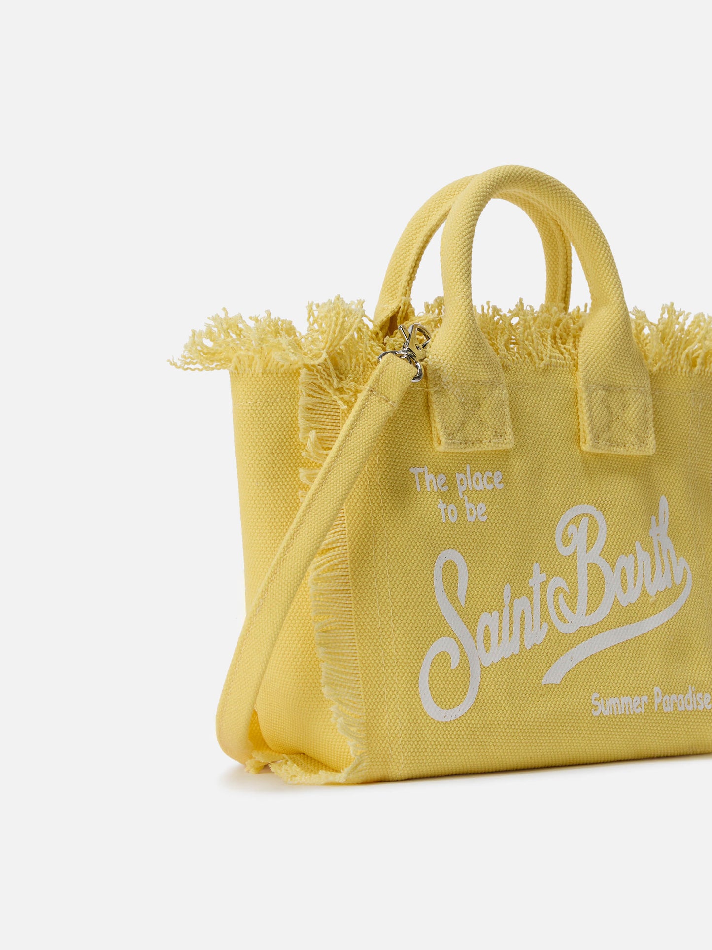 Light yellow solid color canvas Vanity mini bag