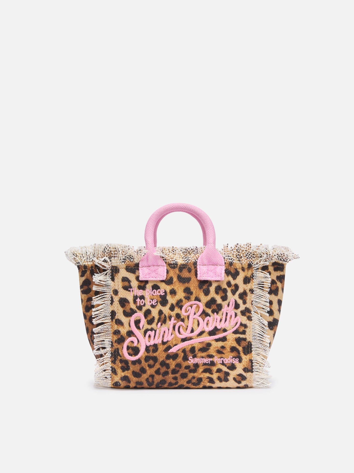 Cotton canvas Mini Vanity bag with animalier print