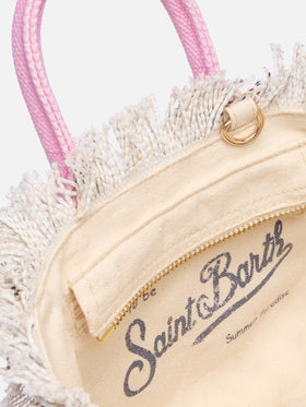 Cotton canvas Mini Vanity bag with animalier print