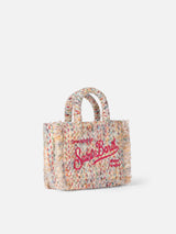 Mini borsa Vanity in lana con fantasia multicolore