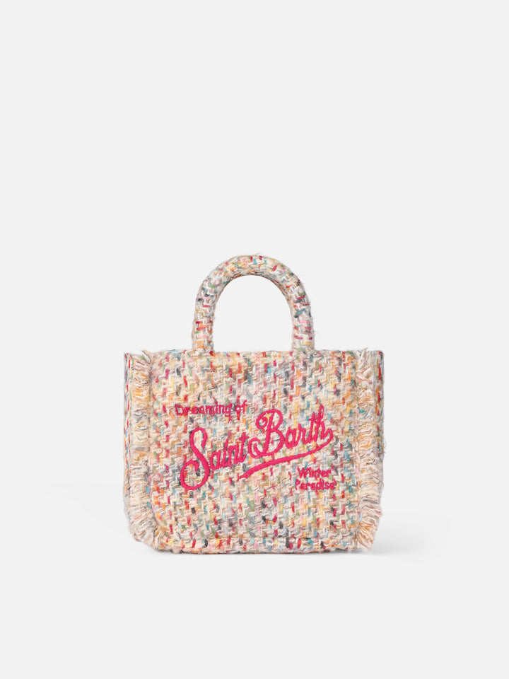 Mini Vanity wooly handbag with multicolor pattern - MC2 Saint Barth