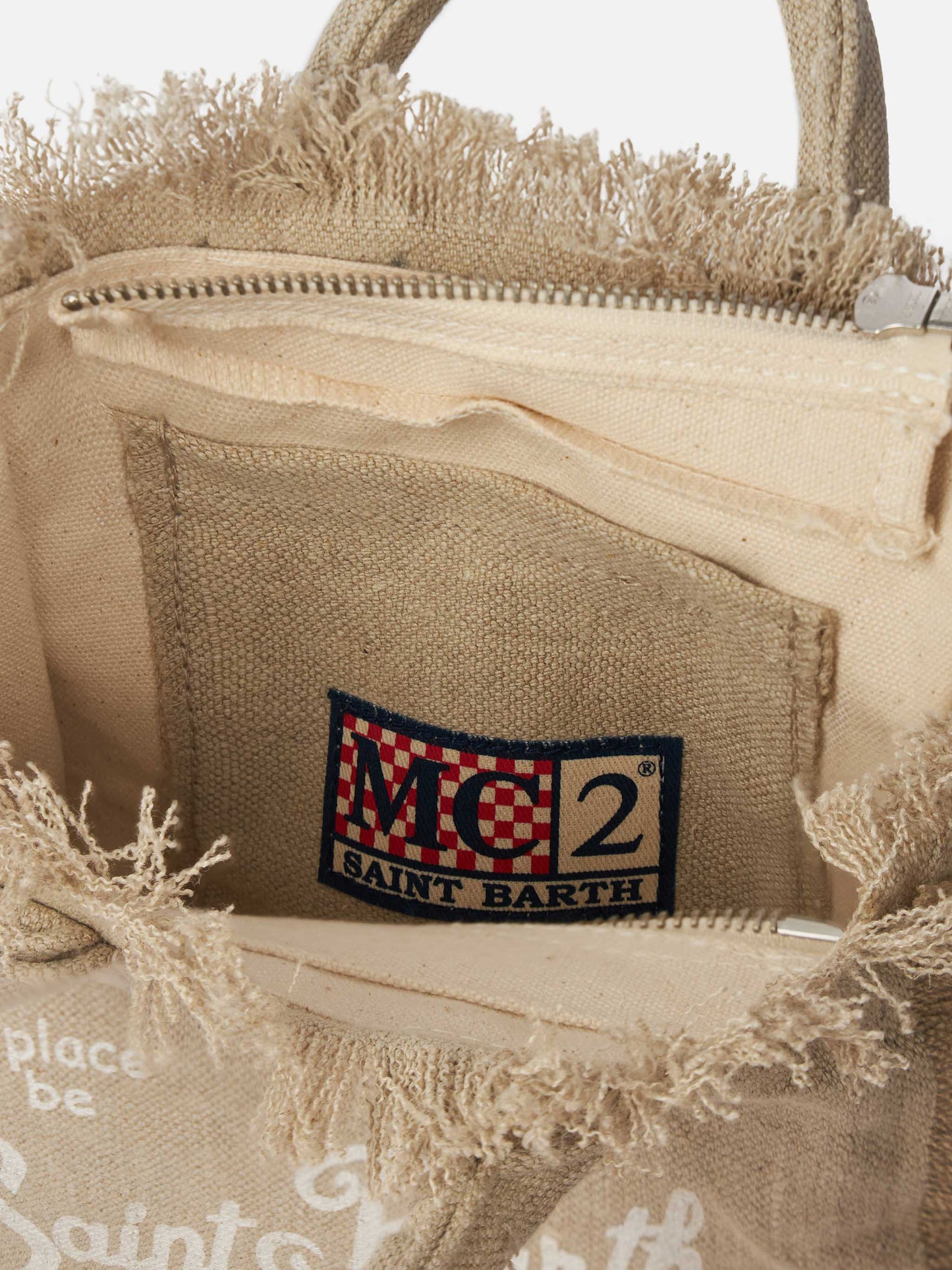 Mini Vanity beige Linen bag