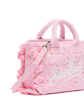 Pink Sangallo lace Mini Vanity Volant bag - MC2 Saint Barth