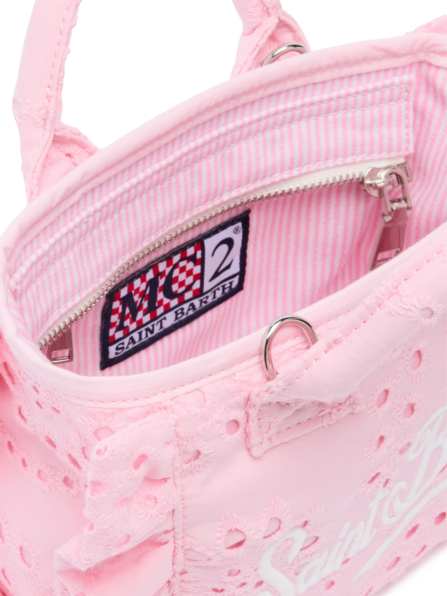 Pink Sangallo lace Mini Vanity Volant bag - MC2 Saint Barth