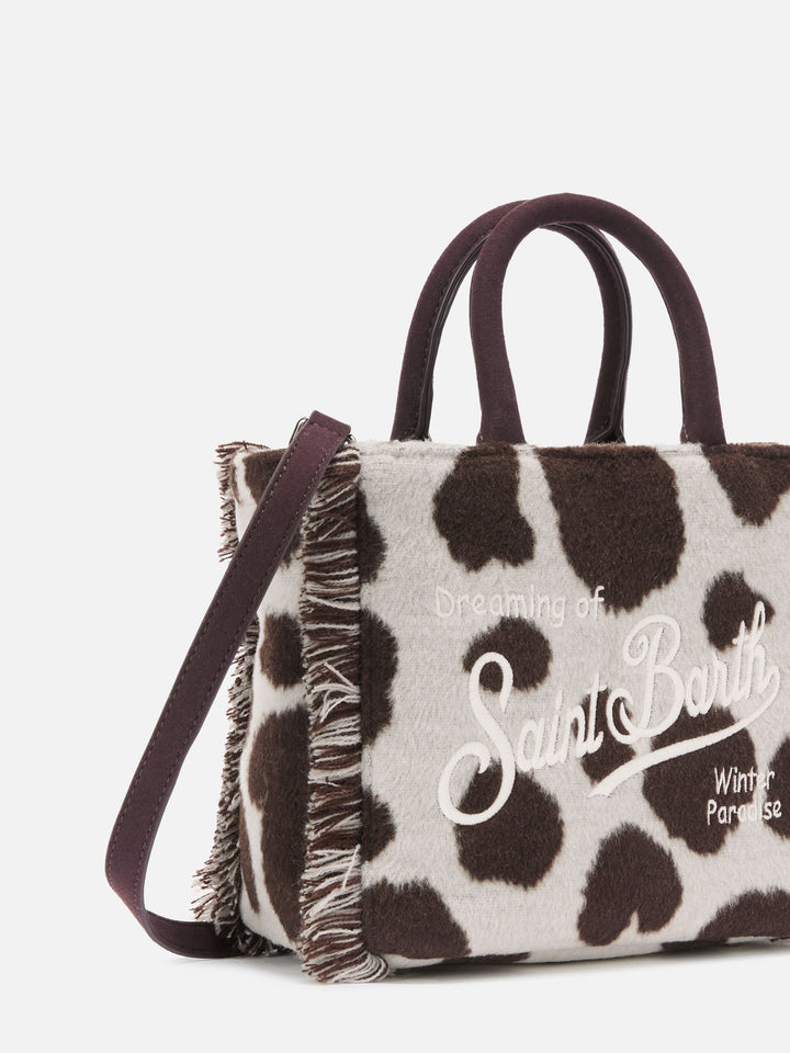 Borsa a mano Vanity Mini Felt in misto lana muccata