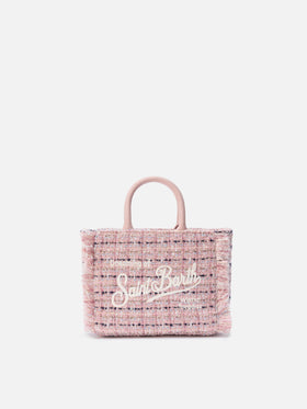 Vanity Mini Tweed Handbag in pink