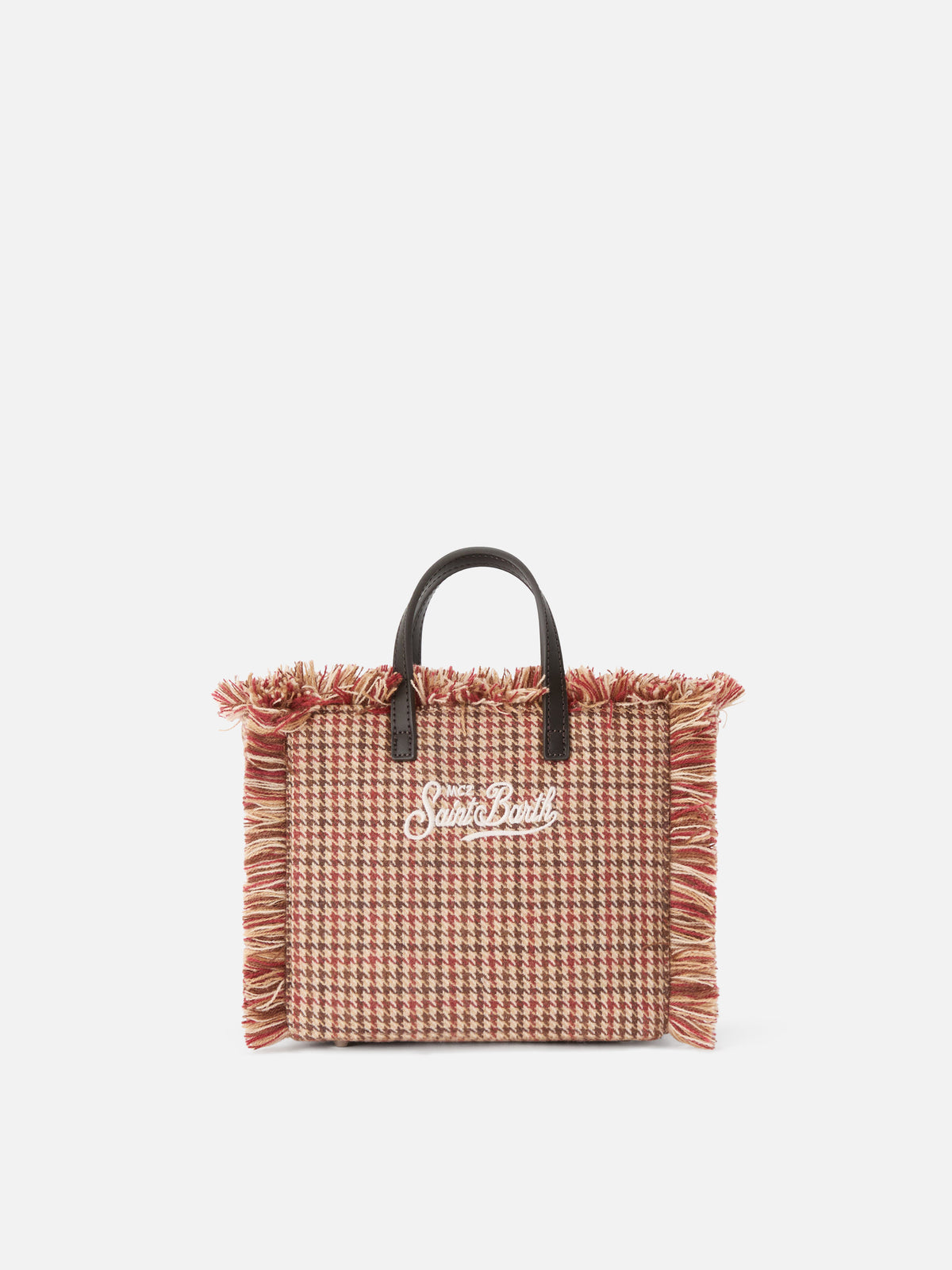 Mini Vanity bag in wool blend with houndstooth pattern