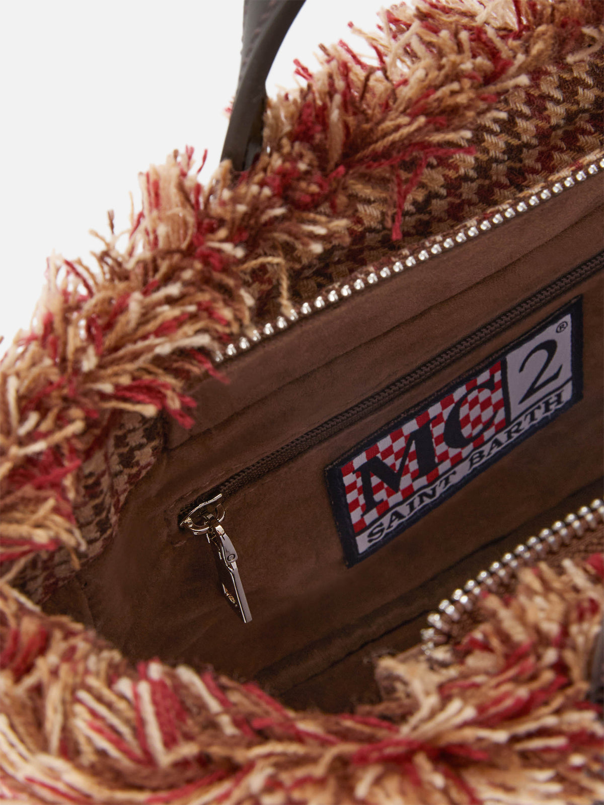 Mini Vanity bag in wool blend with houndstooth pattern