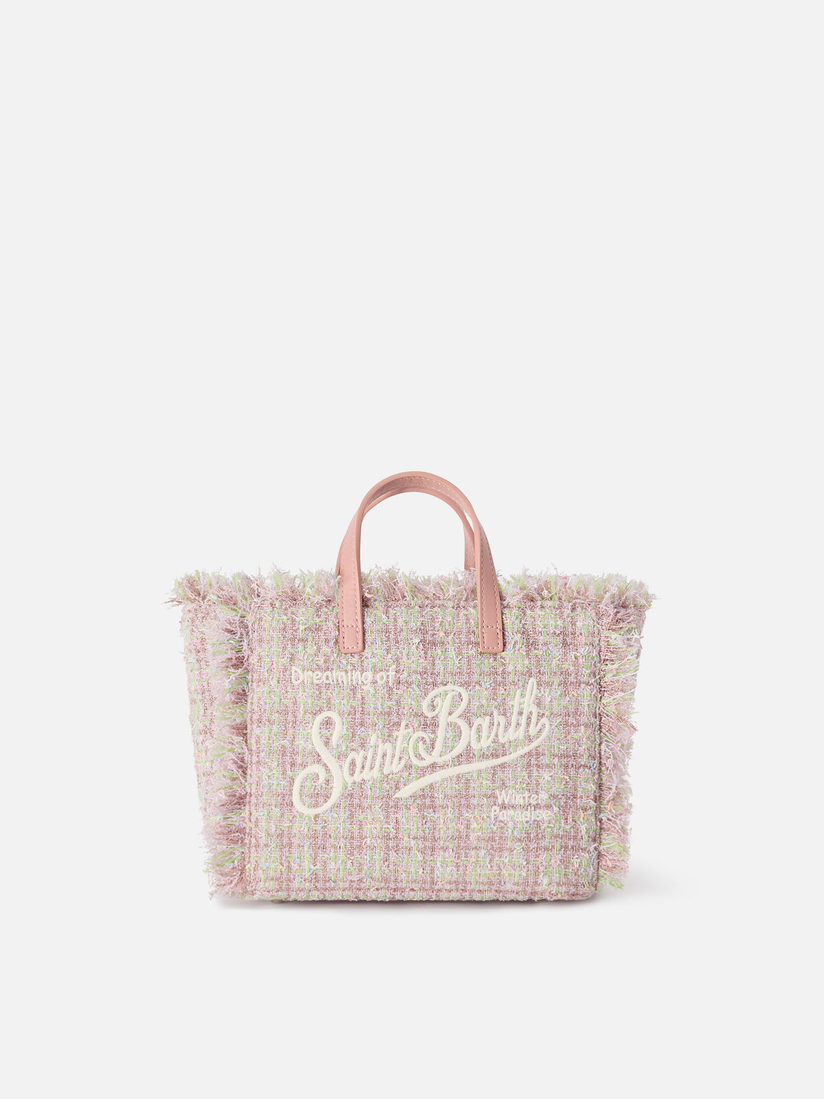 Pink Mini Vanity bag in tweed with lurex thread