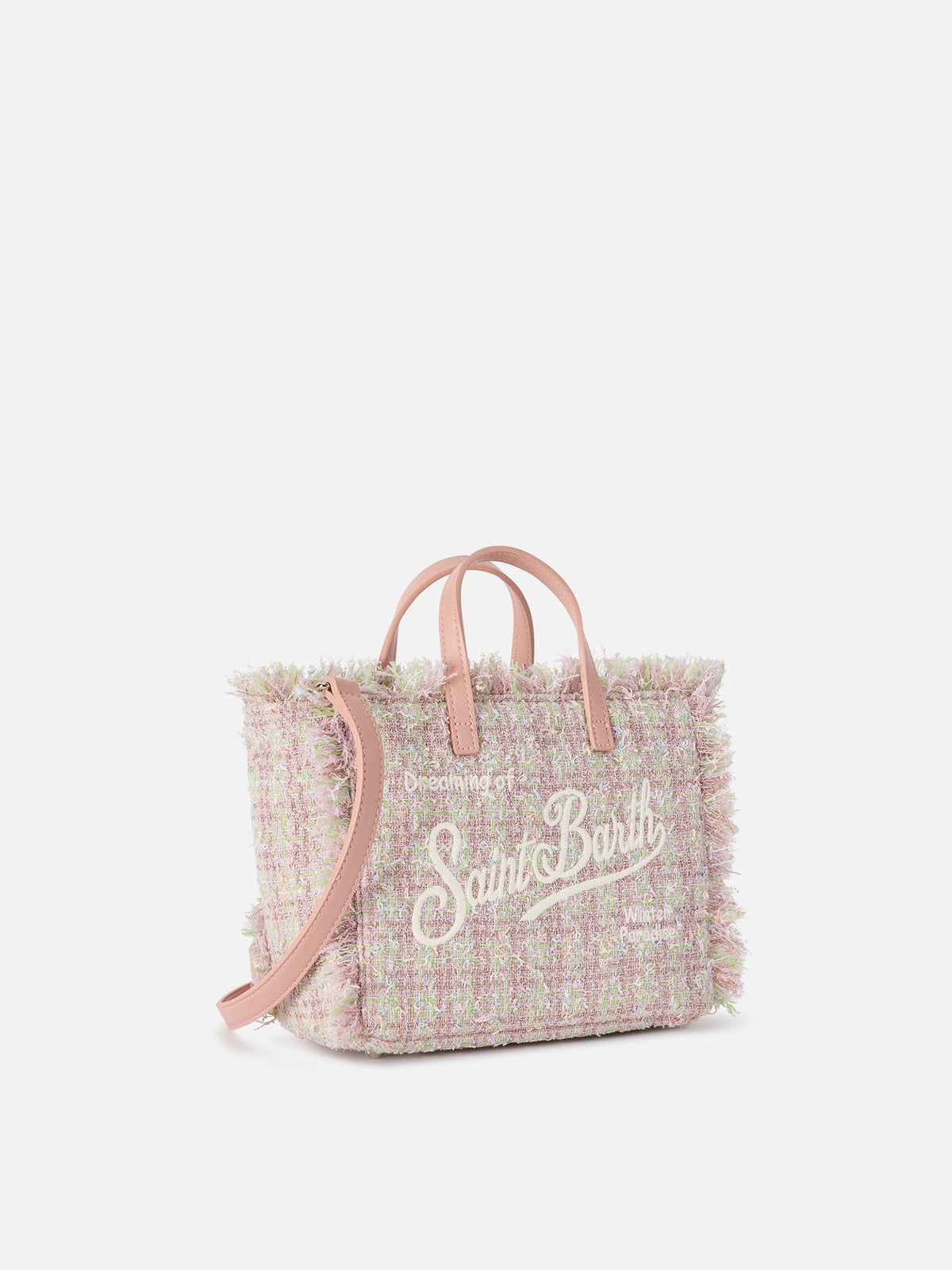 Pink Mini Vanity bag in tweed with lurex thread