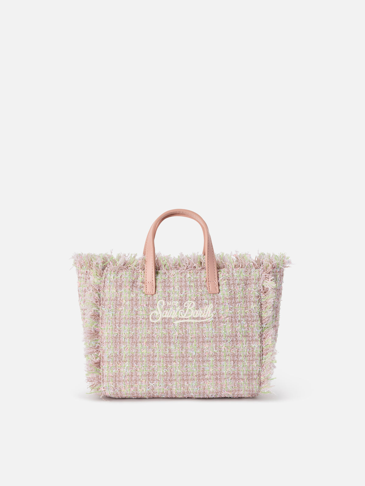 Pink Mini Vanity bag in tweed with lurex thread
