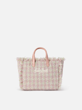 Pink Mini Vanity bag in tweed with lurex thread