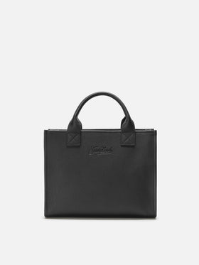 Vanity Bag Large Shoulder Bag in black hammered leather