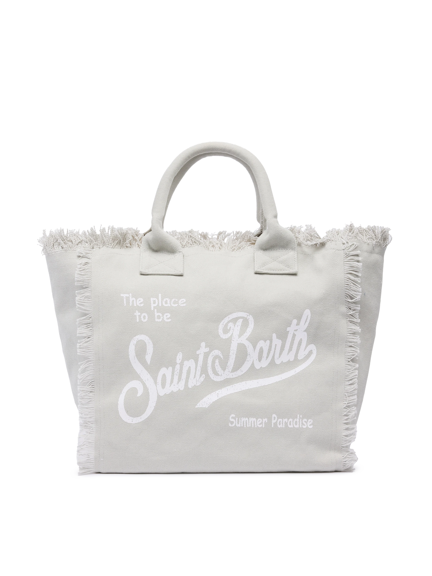 Borsa a spalla Vanity in canvas di cotone grigio