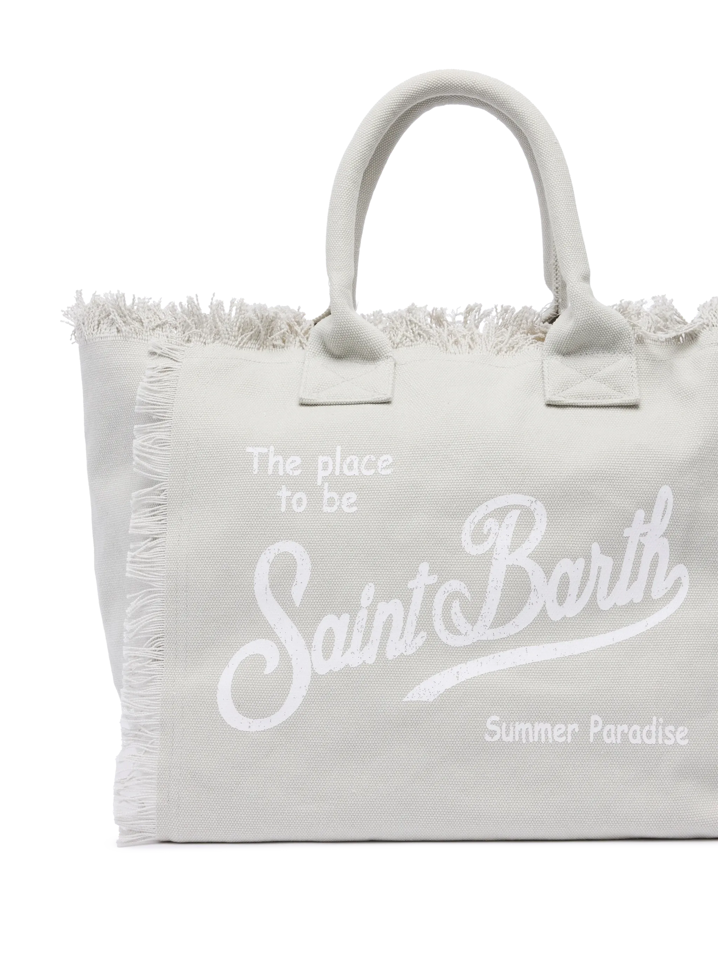 Borsa a spalla Vanity in canvas di cotone grigio