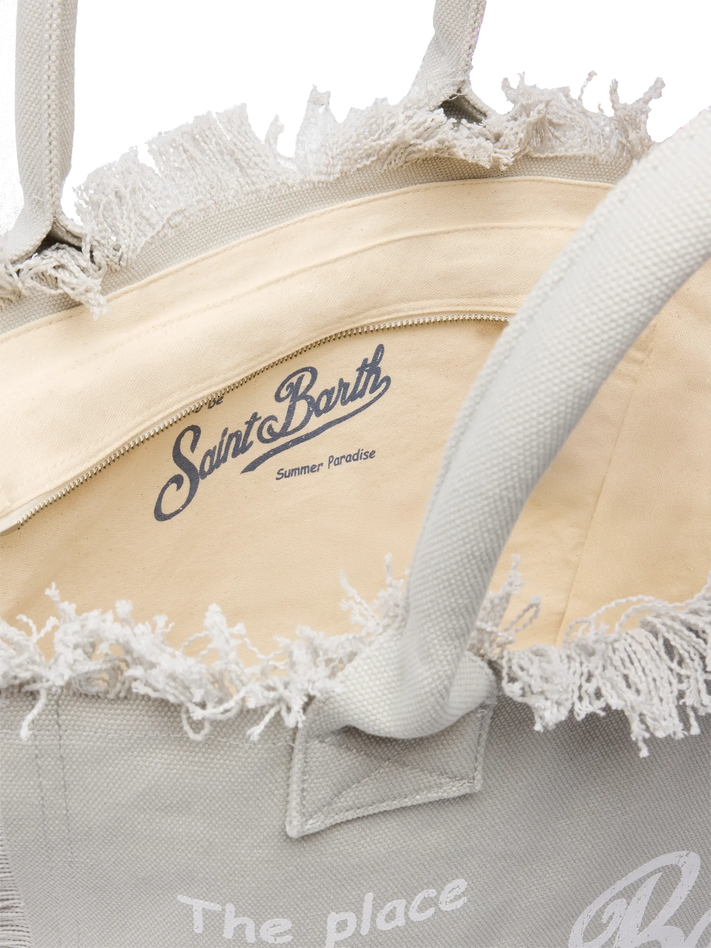 Borsa a spalla Vanity in canvas di cotone grigio
