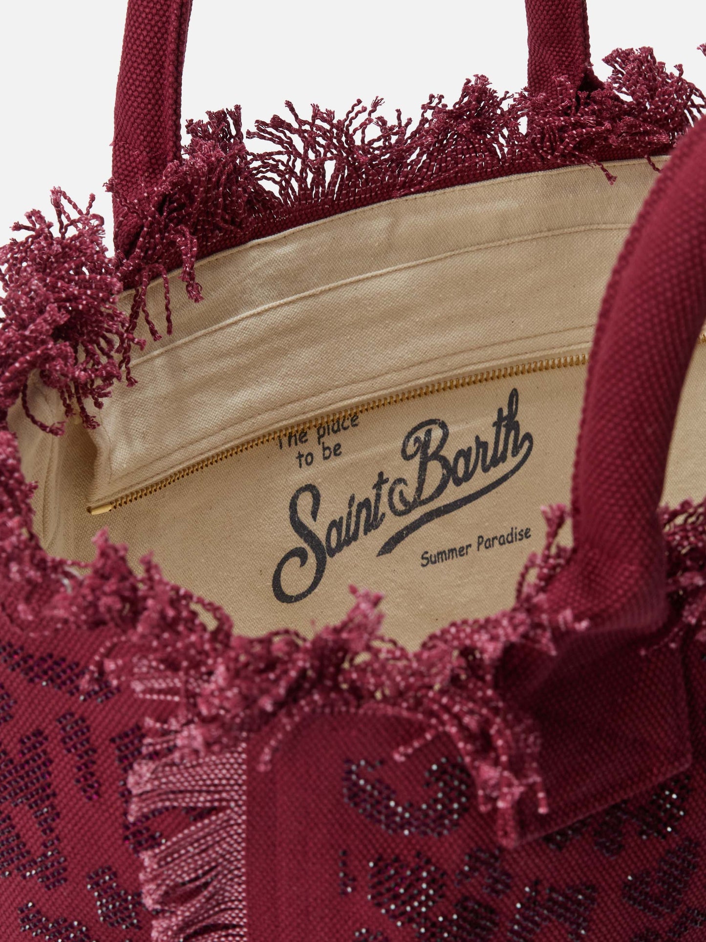 Regular Vanity canvas bag in leopard print with rhinestones