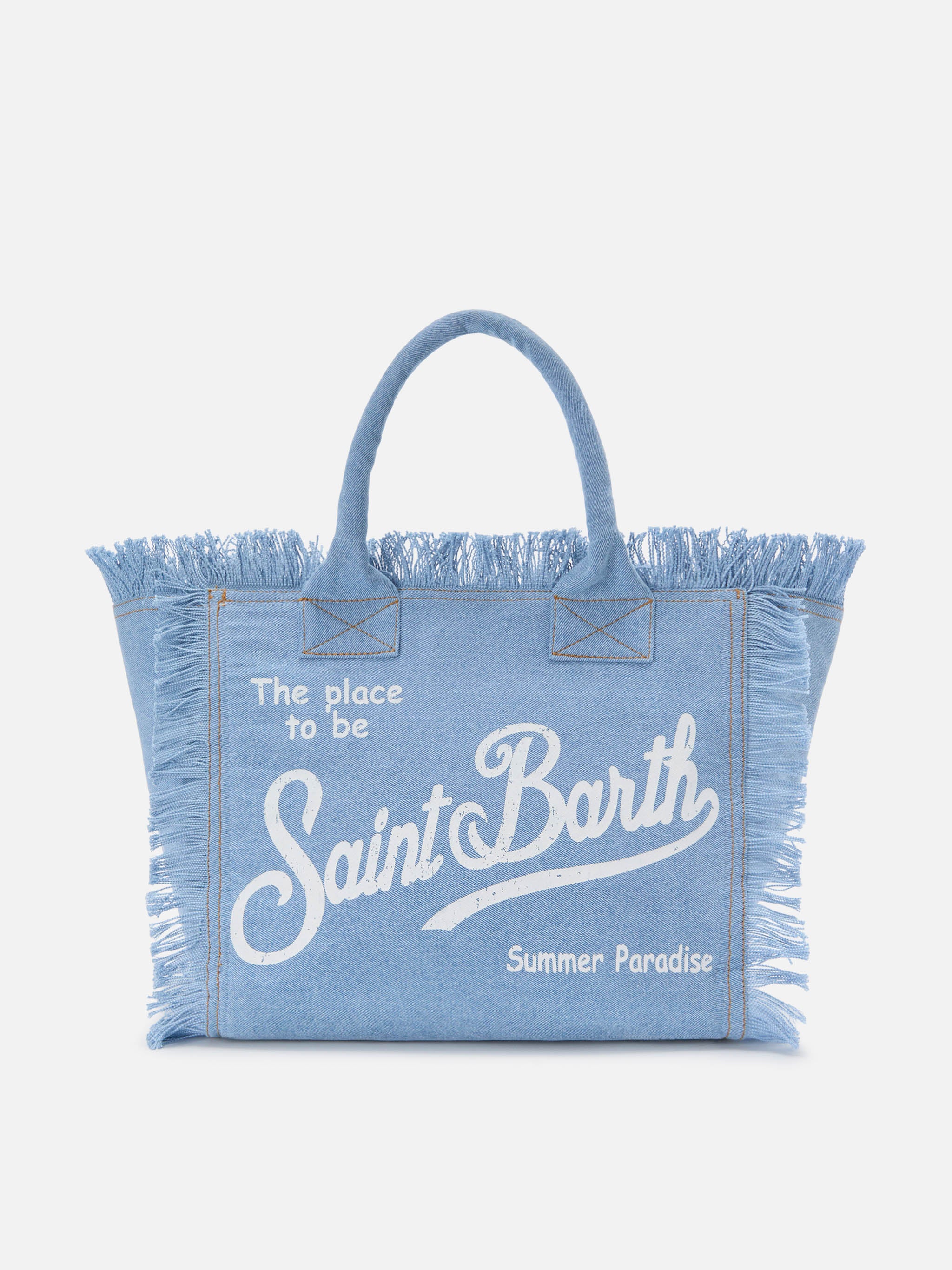 Light wash denim Vanity regular bag – MC2 Saint Barth