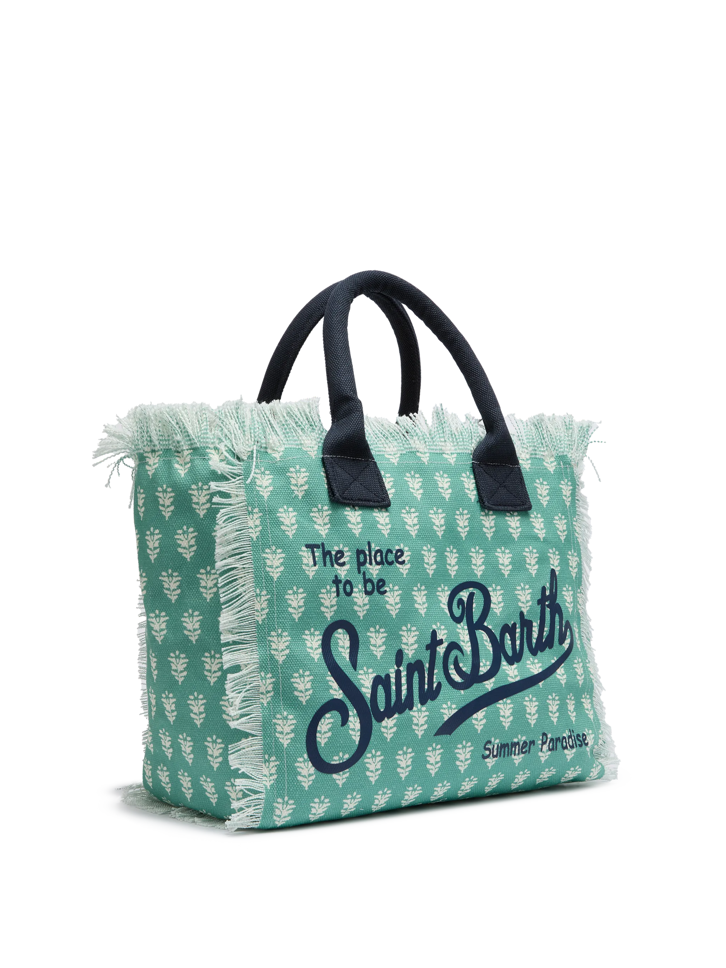 Cotton canvas Vanity tote bag with flower print
